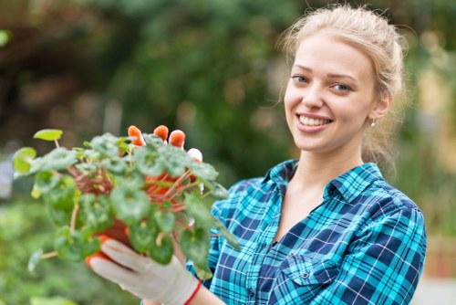 Person reviewing cookie settings on a landscaping website