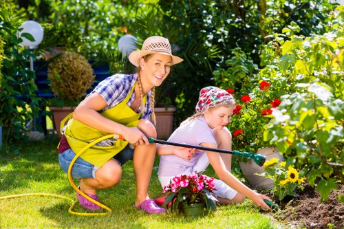 Overgrown garden being cleared and redesigned in Woolwich